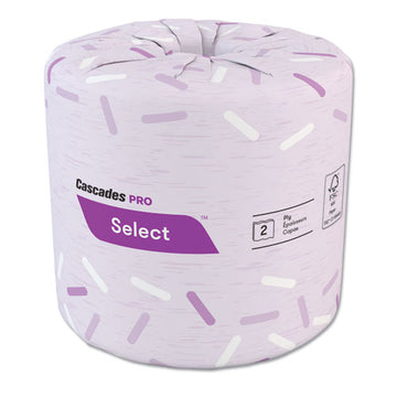 Cascades PRO Select Standard Bath Tissue, 2-ply, White, 4 X 3, 500 Sheets-roll, 96 Rolls-carton freeshipping - TVN Wholesale